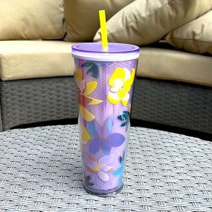 STARBUCKS TUMBLER 2023 SPRING LAVENDER PURPLE FLORAL VENTI 24oz TUMBLER NWT